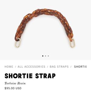 Clare V.  Shortie Strap - Tortoise resin